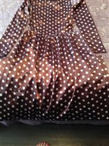 Платье, шоколад в горошек, 1