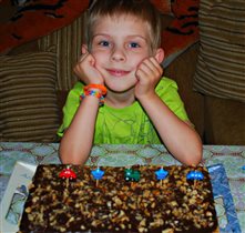 Шоколадный торт от мамы к 5-летию Тимошки!