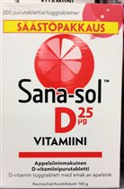 99995-3/1 Sana-sol D витамин 25мкг. 200 таб
