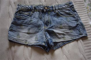 шорты зара с ананасами-152-300