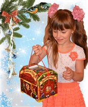 Новогодняя шкатулка, микрогофра, Вес 1000 гр., 475