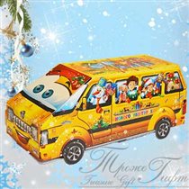 Автобус «Новогоднее турне», микрогофрокартон, Вес 
