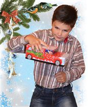 Машинка Деда Мороза, жесть, Вес 400 гр., 300 руб.