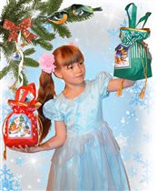 Новогодний мешочек, текстиль, Вес 800, 450 руб.