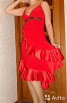 Платье алое вечернее р.44-46  800р.