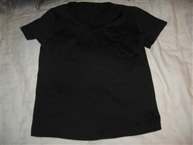 Черная футболка(полиамид 91%) для танцев,р.110