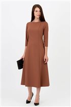 Платье Эмка, коричневое рр 54
