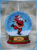 Joy Snow Globe Ornament - Dimensions