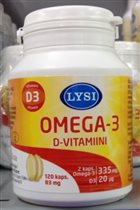 4-3/3 Lysi Omega-3 + D3 vitamiini 120к