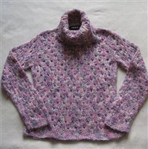 Меланжевый свитер на 42-44 р. Шерсть