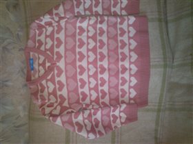 Джемпер с сердечками, размер 36. 800 руб.