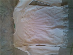 Кофточка с кружевами, 9-10 лет. 500 руб.