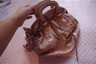 Сумка наутральный мягкий лак Италия Луана-1500