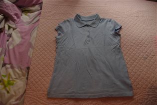 нежно голубое поло-152-200