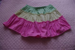 юбка с воланами трикотажная-134-200