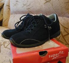 Суперфит полуботинки жен велюр темно-синий 38р