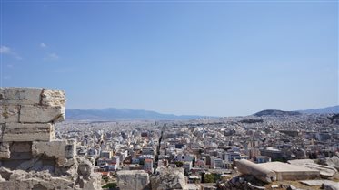 Вид на Афины с Высоты Акрополя.
