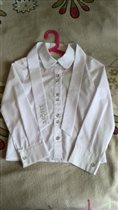 Белая блузка с галстуком Mone разм.140. 450 руб.