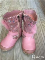 розовые зимние ботинки Nats р21