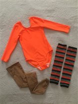 Купальник гимнастический + гетры + колготки