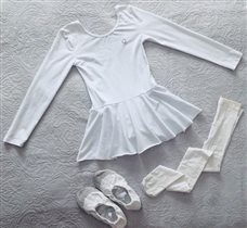 Купальник гимнастич.с юбочкой+колготки+балетки