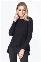 Блузка черная с баской от Просто Луизы