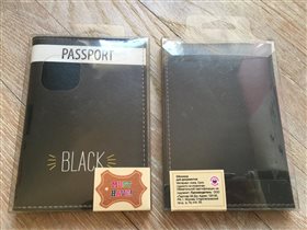 новые черные обложки для паспорта, кожа