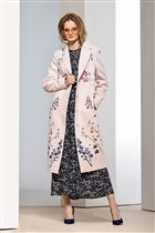 Нежно-розовое пальто  50 размер