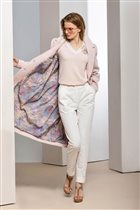 Нежно-розовое пальто  50 размер