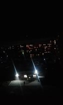 Город Павлодар. Улица Камзина. Ночное время.