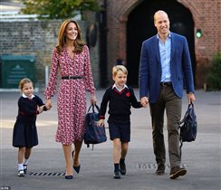 Дочь Кейт Миддлтон и принца Уильяма первый раз пошла в школу