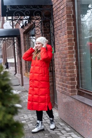 Пальто пуховое женское 'Катания', red