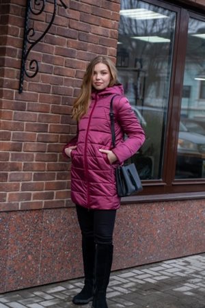 Куртка женская зимняя 11021 черри