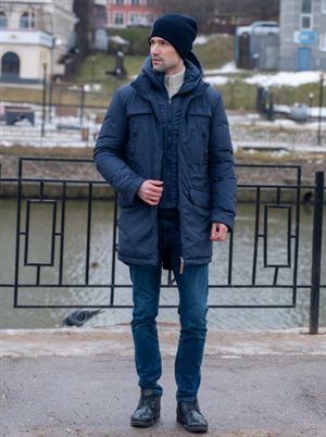 Парка пуховая мужская 'Неаполь', dark navy