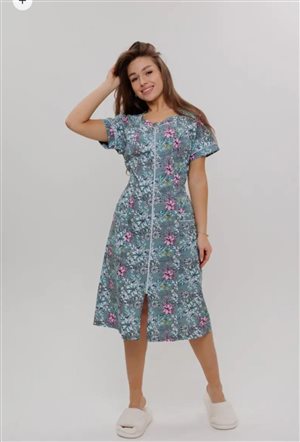 Халат на молнии хлопок р.58