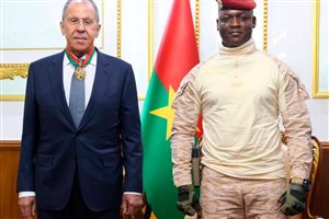 президент Буркина-Фасо Ибрагим Траоре с Лавровым