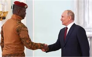 президент Буркина-Фасо Ибрагим Траоре С Путиным