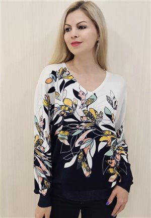 Джемпер трикотажный с принтом 54-58