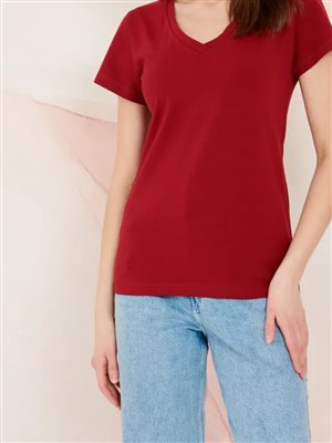 Футболка с V вырезом хлопок р.56
