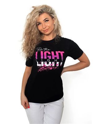 Футболка черная хлопковая с принтом 58